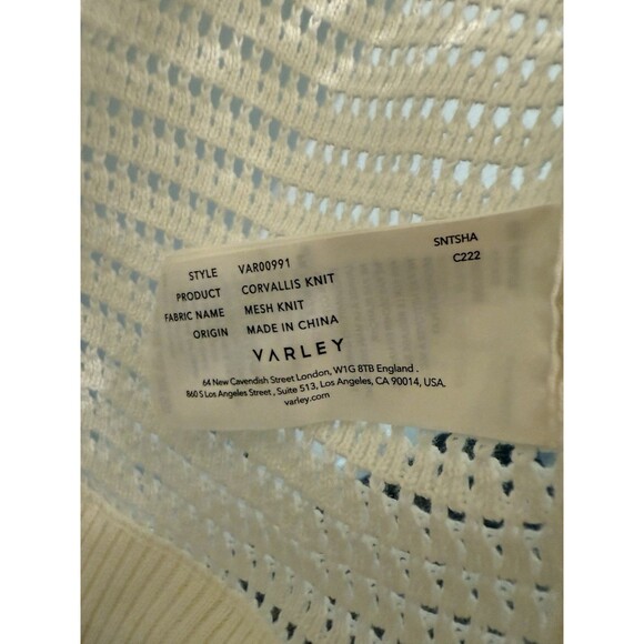 Varley Corvallis Short Sleeve Knit Womens Sweater Shirt  Drawcord Size XS - Picture 4 of 7